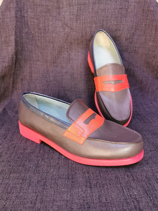 Mocassin en cuir